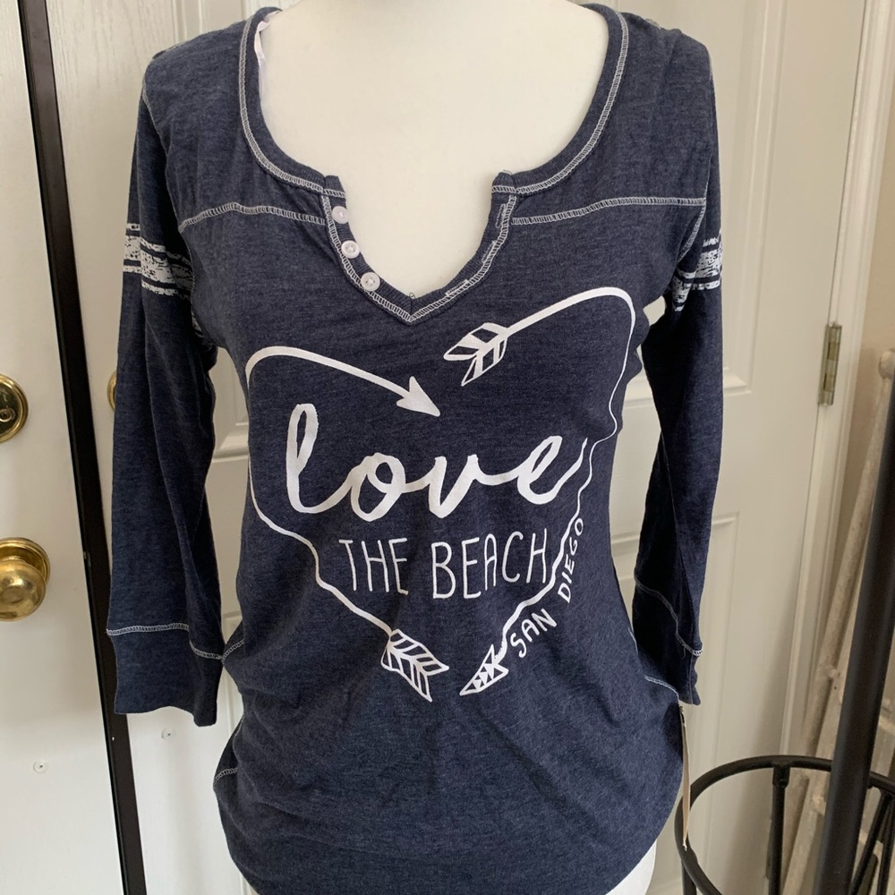 Graphic 3/4 Sleeve Graphic Tee